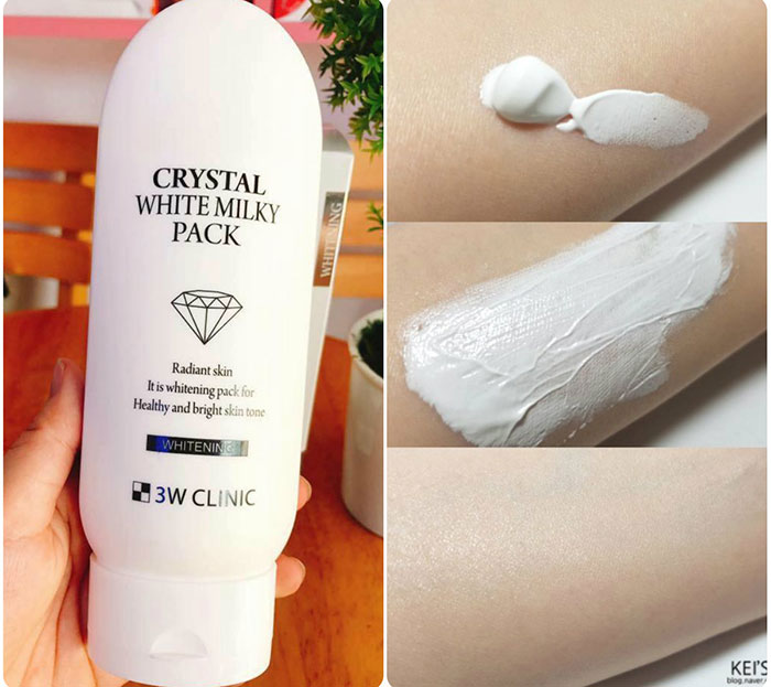 Kem Tắm Trắng Da 3W Clinic Crystal Whitening Milky Pack 200g Dưỡng Thể-1
